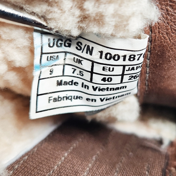 Ugg Cydnee Tall Knee High Moto Boots in Fawn Tan Suede Leather Women's Size 9 - Picture 4 of 11